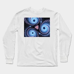 Blue Spirals Long Sleeve T-Shirt